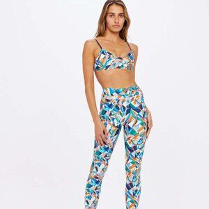 NWT The Upside Kaleidoscope Midi 7/8 Leggings Size 4 Geometric Workout Active